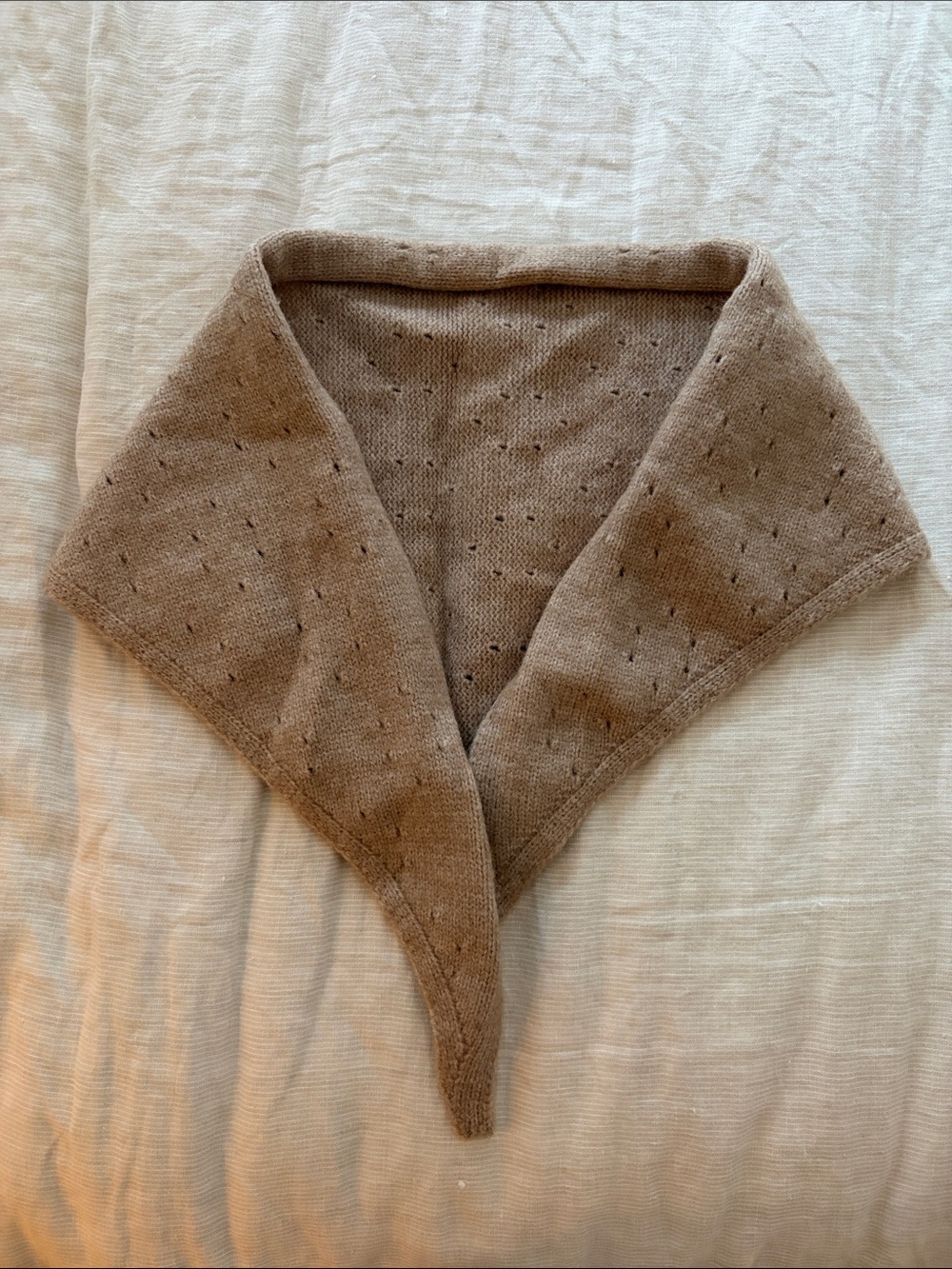 Free People Taupe Brown Knit Shawl Collar
